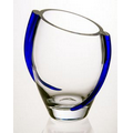 Swirl Vase with Cobalt Blue Accents